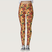 Red And Yellow Roses レギンス (正面)