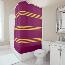 Red and Yellow Shower Curtain シャワーカーテン