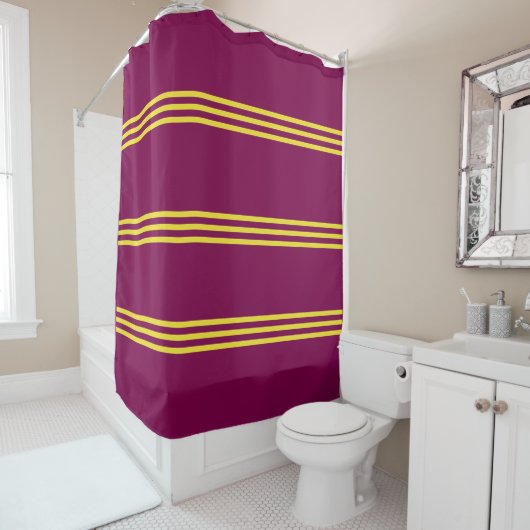 Red and Yellow Shower Curtain シャワーカーテン (インサイチュ)