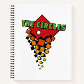 Red and Yellow Squares with Green the Circles Text ノートブック (正面)