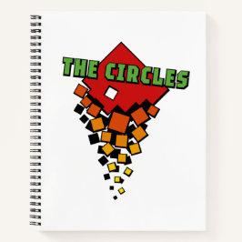Red and Yellow Squares with Green the Circles Text ノートブック