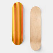 Red and Yellow Stripes Design スケートボード (正面)