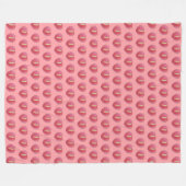 Red Anthurium Flower Seamless Pattern on フリースブランケット (正面(横))