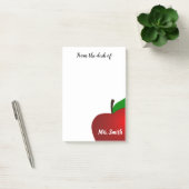 Red Appleパーソナライズされた先生のデスクから ポストイット (オフィス)