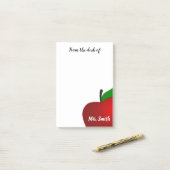 Red Appleパーソナライズされた先生のデスクから ポストイット (デスク上)
