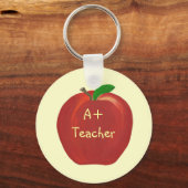 Red Apple絵画のA+先生キーチェーン キーホルダー (正面)