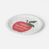 Red Apple カスタマイズ  Nameハッピーバースデー ペーパープレート (アングル)