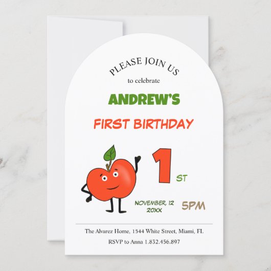 Red apple 招待状 (正面)