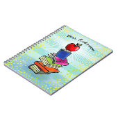 Red Apple Book Stack先生名ターコイズストライプ ノートブック (左側)