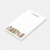 Red Apple Bookshelf パーソナライズド 先生 ポストイット (アングル)