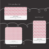 Red Apple Daisy Educator Small Square Contact Card コーリングカード