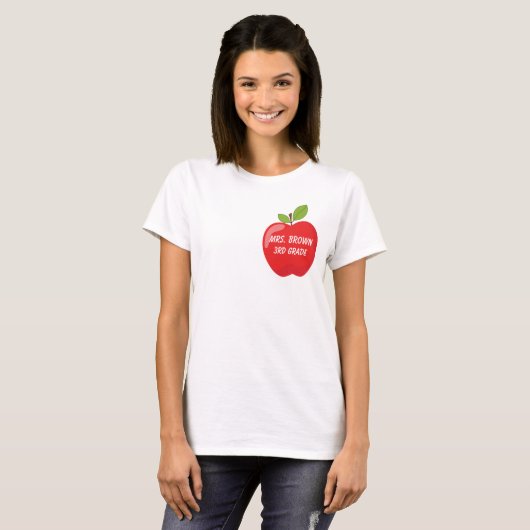 Red Apple for your先生 Tシャツ (正面フル)