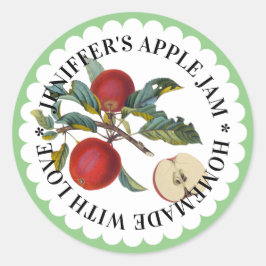Red Apple Jam Preserveヴィンテージラベル ラウンドシール