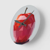 Red Apple Kitchen Wall Clock ラウンド壁時計 (傾斜)