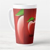 Red Apple Logo Mug | Cute Fruit Apple Icon | Minim カフェラテマグ (左アングル)