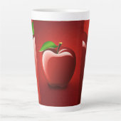 Red Apple Logo Mug | Cute Fruit Apple Icon | Minim カフェラテマグ (正面)