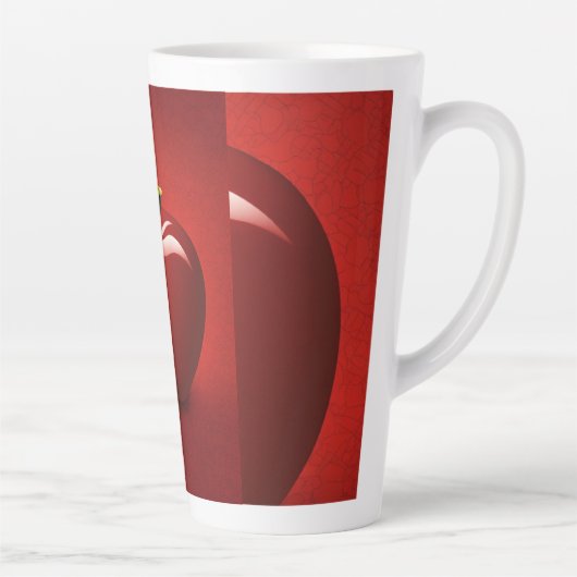 Red Apple Logo Mug | Cute Fruit Apple Icon | Minim カフェラテマグ (右)