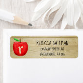 Red Apple Monogramのアドレス ラベル (インサイチュ)