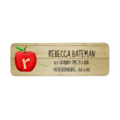 Red Apple Monogramのアドレス ラベル (正面)