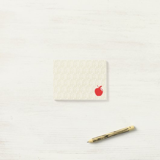 Red Apple Post-It Notes ポストイット (デスク上)