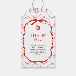 Red Apple Rectangleメッセージカード ギフトタグ