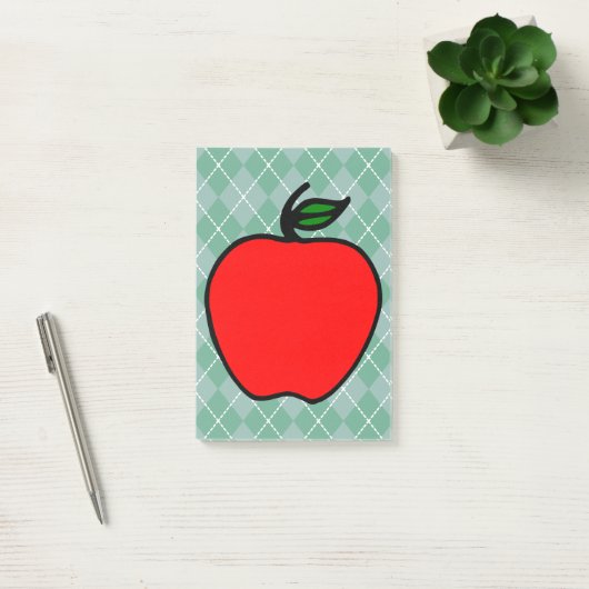 Red Apple School Post It Notesギフト ポストイット (オフィス)