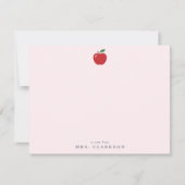 Red Apple Teacher Appreciation ノートカード (正面)