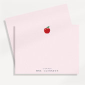 Red Apple Teacher Appreciation Note Card 招待状