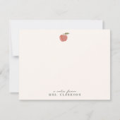 Red Apple Teacher Stationery Note Card 招待状 (正面)