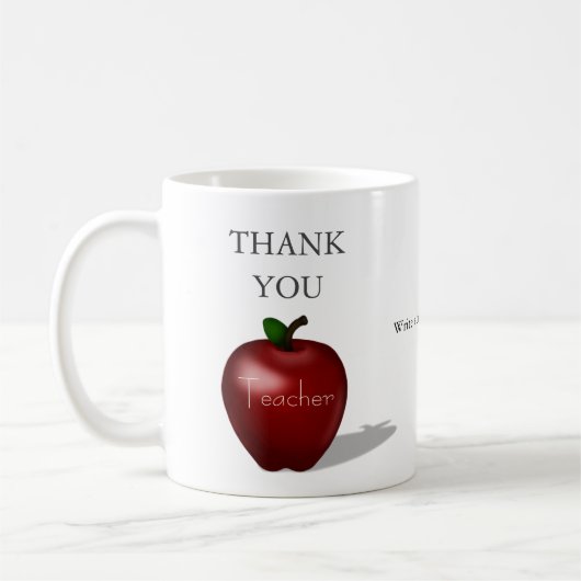 Red Apple「Thank You」先生パーソナライズされた コーヒーマグカップ (左)