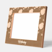 Red apples and leaves on black レーザー彫刻フレーム (左)