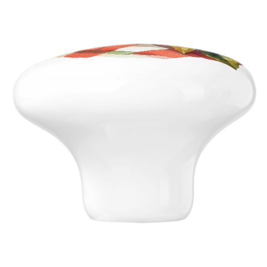 Red Apples and Red Gingham Kitchen セラミックノブ (側面)