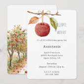 Red Apples Birthday 招待状 (正面/裏面)