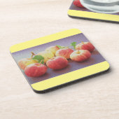 "Red Apples Fruit" Cute Photo. Buy Now コースター (左側)
