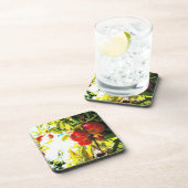 "Red Apples Tree On Sunny Day" Cute Photo. Buy Now コースター (右側)