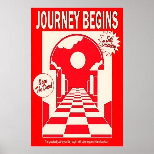 Red Archway Art Print Journey Begins ポスター (正面)