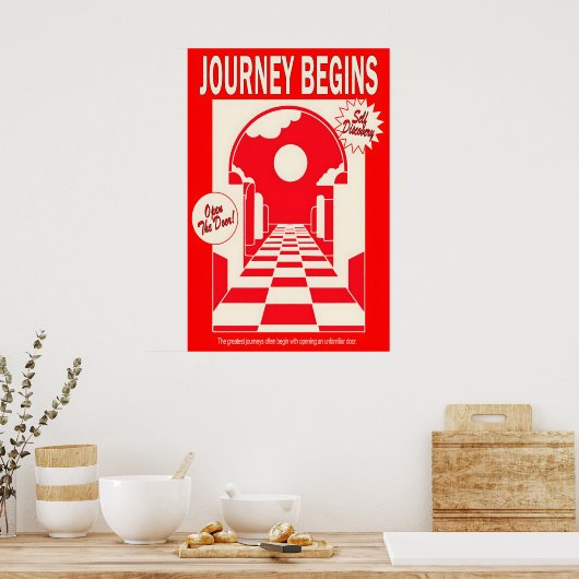 Red Archway Art Print Journey Begins ポスター (キッチン)