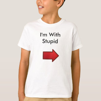 red_arrows_right、私は愚かとあります tシャツ