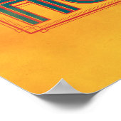 Red Art Deco ACCIO™ Spell Graphic ポスター (角)