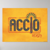 Red Art Deco ACCIO™ Spell Graphic ポスター (正面)