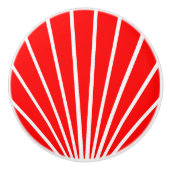 Red Art Deco Design セラミックノブ (正面)