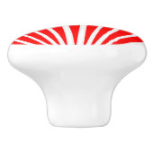 Red Art Deco Design セラミックノブ (側面)
