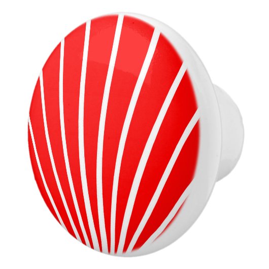 Red Art Deco Design セラミックノブ (右)