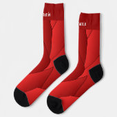 Red Art Deco Design Socks ソックス (左)
