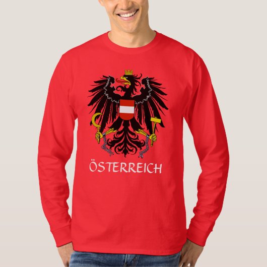 RED Austria Arms "Esterreich"長袖Tシャツ Tシャツ (正面)
