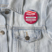 RED Authorized Volunteer 2026 Election Campaign ID 缶バッジ (インサイチュ)