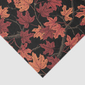 Red Autumn maple leaves on black 薄葉紙 (詳細)