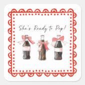 Red Baby Soda Ready to POP Sticker スクエアシール (正面)