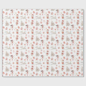 Red Ballerina Christmas Wrapping Paper Children ラッピングペーパー (フラット)