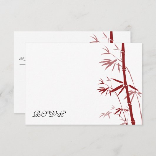 Red Bamboo RSVPカード (正面/裏面)